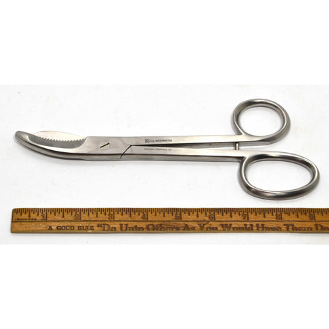 New in Open Package KONIG SURGICAL SCISSORS 9.5" Bandage/Burns SAW EDGE #111877