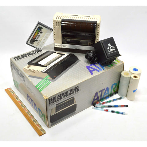 Vintage ATARI COLOR PRINTER Mo 1020 AS-IS in ORIGINAL BOX Powers On but UNTESTED