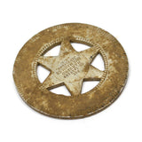 Vintage GOOD LUCK CHARM BADGE "LUCKY" by "HAZEL SCHULTZ...HAMPTON, NJ" c.1923