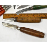 Vintage CARVING KNIFE LOT OF 18 w/ Wood Handles JAPAN & OTHER SCULPTING KNIVES!
