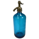 Vintage BELL BEVERAGES SELTZER BOTTLE Sapphire Blue ORIGINAL CAP & GLASS SYPHON!
