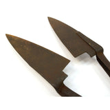 Antique IRON SHEEP SHEARS Illegible/Parital CROWN LOGO ENGLAND? Primitive c.19th