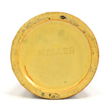 Antique WELLER "LOUELLA" BUD VASE 6.75" w/ Ruffle Lip MATTE GLAZED Yellow Flower