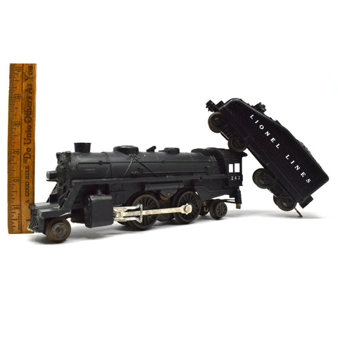 Vintage POSTWAR LIONEL "2-4-2 COLUMBIA" LOCOMOTIVE #242 & 1625T TENDER c.1958-66