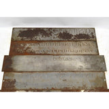 Antique CRONITE ENGRAVING FONT PLATE Lot of 6 ENGRAVER/PANTOGRAPH Plates *RUSTY*