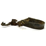 Vintage GRABLER CO. Iron PIPE HANGER BEAM FLANGE BRACKET Salvaged Hardware RARE!