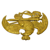 VTG/Antique BRASS EAGLE EMBLEM 5.5" Small Sign INSIGNIA LOGO PLAQUE Crown ITALY