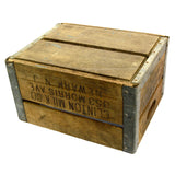 Vintage CLINTON MILK CO. CRATE Wood & Metal NEWARK, NJ DAIRY BOX New Durham Co.