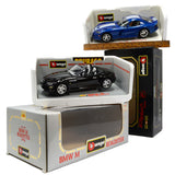 Lot of 2 BURAGO DIECAST CARS 1:18 Scale BMW M ROADSTER #3349 Dodge Viper #3030