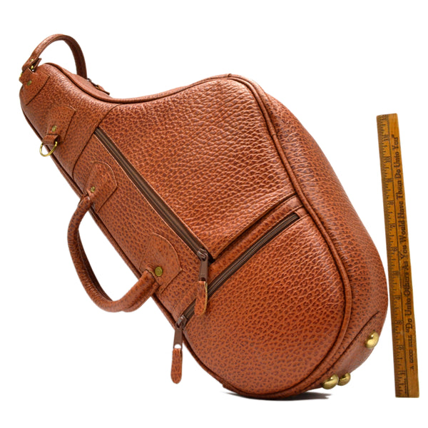 Vintage ALTO SAXOPHONE GIG CASE Genuine Leather MICHAEL BIANCO Padded/Soft Bag!