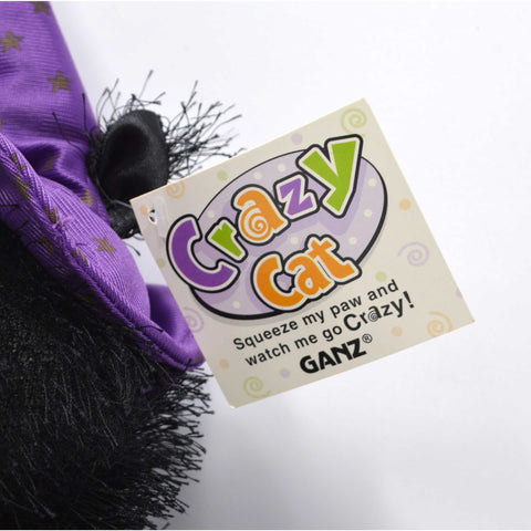 New with Tags! GANZ "CRAZY CAT" PLUSH STUFFED ANIMAL No. HW8379 *DOES NOT WORK*
