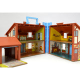 Vintage FISHER-PRICE LITTLE PEOPLE HOUSE #952 + 2 BUSES, Furniture & 23 FIGURES!