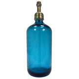 Vintage BELL BEVERAGES SELTZER BOTTLE Sapphire Blue ORIGINAL CAP & GLASS SYPHON!