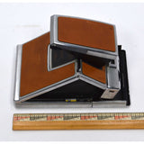 Looks Good POLAROID SX-70 ALPHA 1 INSTANT LAND CAMERA Silver & Tan **UNTESTED**