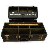 Vintage "RCA TELEVISION TUBES" REPAIRMAN CASE Tri-Fold TV TUBE STORAGE BOX Rare!