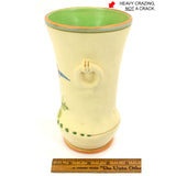 Antique WELLER POTTERY BONITO VASE 7.25" Hand-Painted FLORAL MOTIF Artist Signed