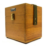 Vintage KEUFFEL ESSER K&E WOOD BOX Finger-Jointed TRANSIT CASE Neat Latch/Strap!