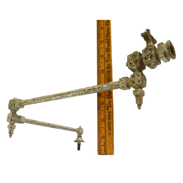 Antique ORNATE BRASS POT FILLER FAUCET Double-Arm ARTICULATED Salvaged Hardware!