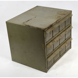 Vintage AKRO-MILS PARTS STORAGE CABINETS Lot of 2 Gray 12-DRAWER BINS 13x11x11"