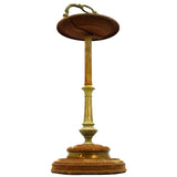 Vintage PEDESTAL ASHTRAY Mid-Century SMOKING STAND Brass & Steel WICKED PATINA!!