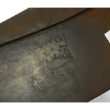 Antique IRON SHEEP SHEARS Illegible/Parital CROWN LOGO ENGLAND? Primitive c.19th