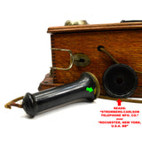 Antique WESTERN ELECTRIC OAK WALL PHONE No. 317-H Cathedral-Top KELLOGG c.1907