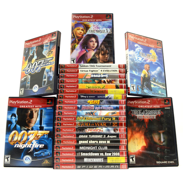Great PLAYSTATION 2 GAME Lot of 24 PS2 Games! FINAL FANTASY Tekken GREATEST HITS