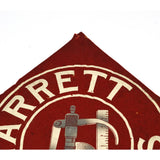 Vintage "STARRETT TOOLS" CLOTH SWATH 11"x11" Black Frame LOGO ON FABRIC Unusual!