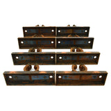 Antique POOL CUE STICK RACK CLIPS Lot of 8 Salvaged Hardware WOOD & STEEL c.1914