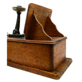 Antique WESTERN ELECTRIC OAK WALL PHONE No. 317-H Cathedral-Top KELLOGG c.1907