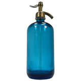 Vintage BELL BEVERAGES SELTZER BOTTLE Sapphire Blue ORIGINAL CAP & GLASS SYPHON!