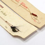 Antique WINCHESTER & S.P "SUPERIOR TROUT FLIES" On Card "BLACK HACKLE 3201" Rare!