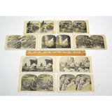 Antique STEREOSCOPE / STEREOGRAPH CARD Lot of 9 WAR STEREOVIEWS Army/Navy WWI?