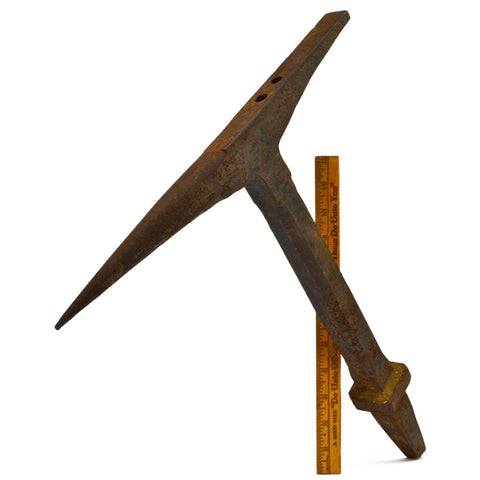 Antique COOPERS STAKE ANVIL Unbranded BLACKSMITH-TINSMITH TOOL Forged Iron c19th