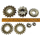 Steampunk SIDE MILLING CUTTER Lot of 7 MILL CUTTERS Brown & Sharpe F&D Morse ++!