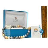 In Box JOIA DE MAJORCA 'MAN-MADE PEARL' NECKLACE 18" Multicolored RHODIUM CLASP