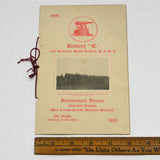 Antique MILITARY ANNIVERSARY DINNER INVITATION, 1900 Battery 'E' HEAVY ARTILLERY