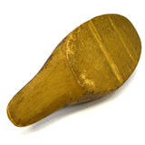 Vintage WOODEN DUCK DECOY Unsigned HAND-CARVED Hand-Painted GLASS EYES Folk Art?