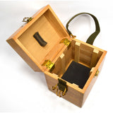 Vintage KEUFFEL ESSER K&E WOOD BOX Finger-Jointed TRANSIT CASE Neat Latch/Strap!