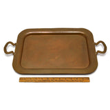 VTG/Antique HAMMERED COPPER SERVING TRAY American "PAT APPLIED FOR" at Handles