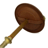 Vintage PEDESTAL ASHTRAY Mid-Century SMOKING STAND Brass & Steel WICKED PATINA!!