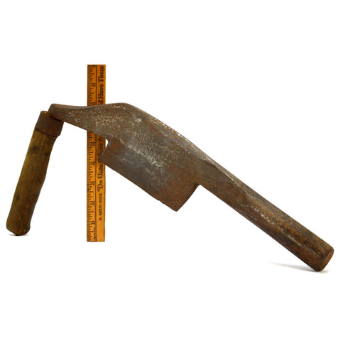 Antique COOPERS CHAMFER DRAW KNIFE by L&I.J WHITE L-Shaped 5" CURVED BLADE c1837