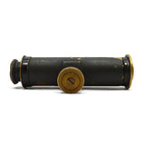 Antique HAND-HELD 5" TELESCOPE Line of Sight JAPANNED BRASS SCOPE Surveying/Navy