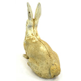 Antique HUBLEY CAST IRON RABBIT DOORSTOP Genuine LIFE-SIZE Old White Paint REAL!