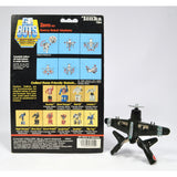 Vintage TONKA GOBOTS "ZERO" #40 Enemy Robot PROPELLER AIRPLANE w/ CARD-BACK 1984