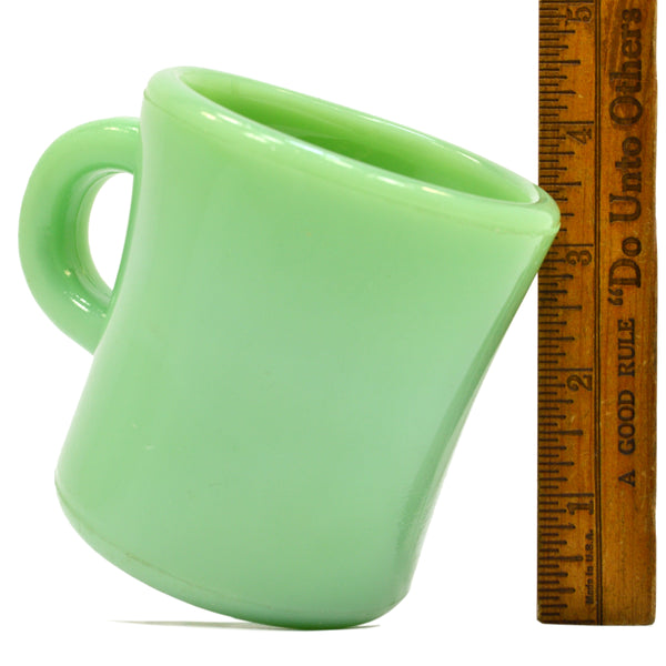 Excellent! JADEITE "FIRE-KING" OVEN-WARE MUG 3-1/2"T, C-Handle HEAVY RESTAURANT