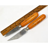 Vintage CARVING KNIFE LOT OF 18 w/ Wood Handles JAPAN & OTHER SCULPTING KNIVES!