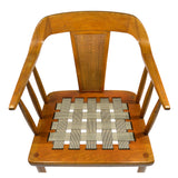 Vintage MID-CENTURY TOMLINSON "SOPHISTICATE" ARM CHAIR Modern CURVED BACK Walnut