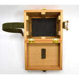 Vintage KEUFFEL ESSER K&E WOOD BOX Finger-Jointed TRANSIT CASE Neat Latch/Strap!