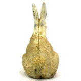 Antique HUBLEY CAST IRON RABBIT DOORSTOP Genuine LIFE-SIZE Old White Paint REAL!